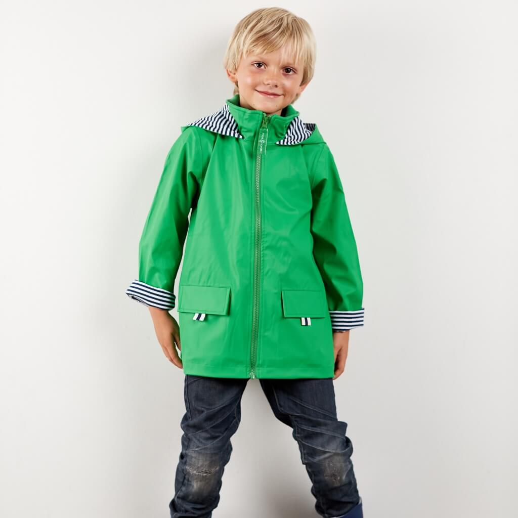 Boys 2024 green raincoat