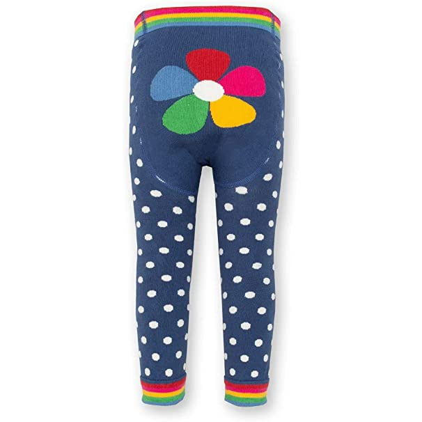 Kite organic cotton rainbow striped knit leggings